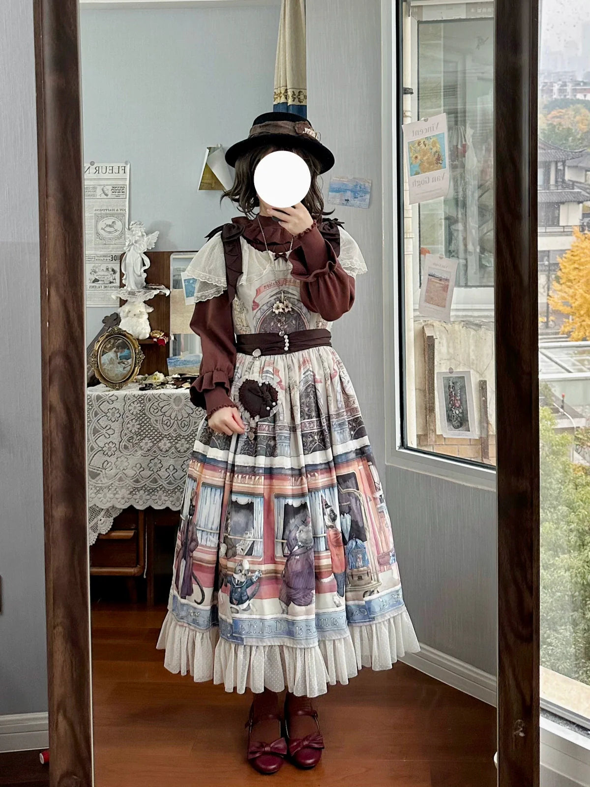 Forest Fluorescent Carps - Sweet Lolita Sweater Autumn and Winter Lolita Inner Wear