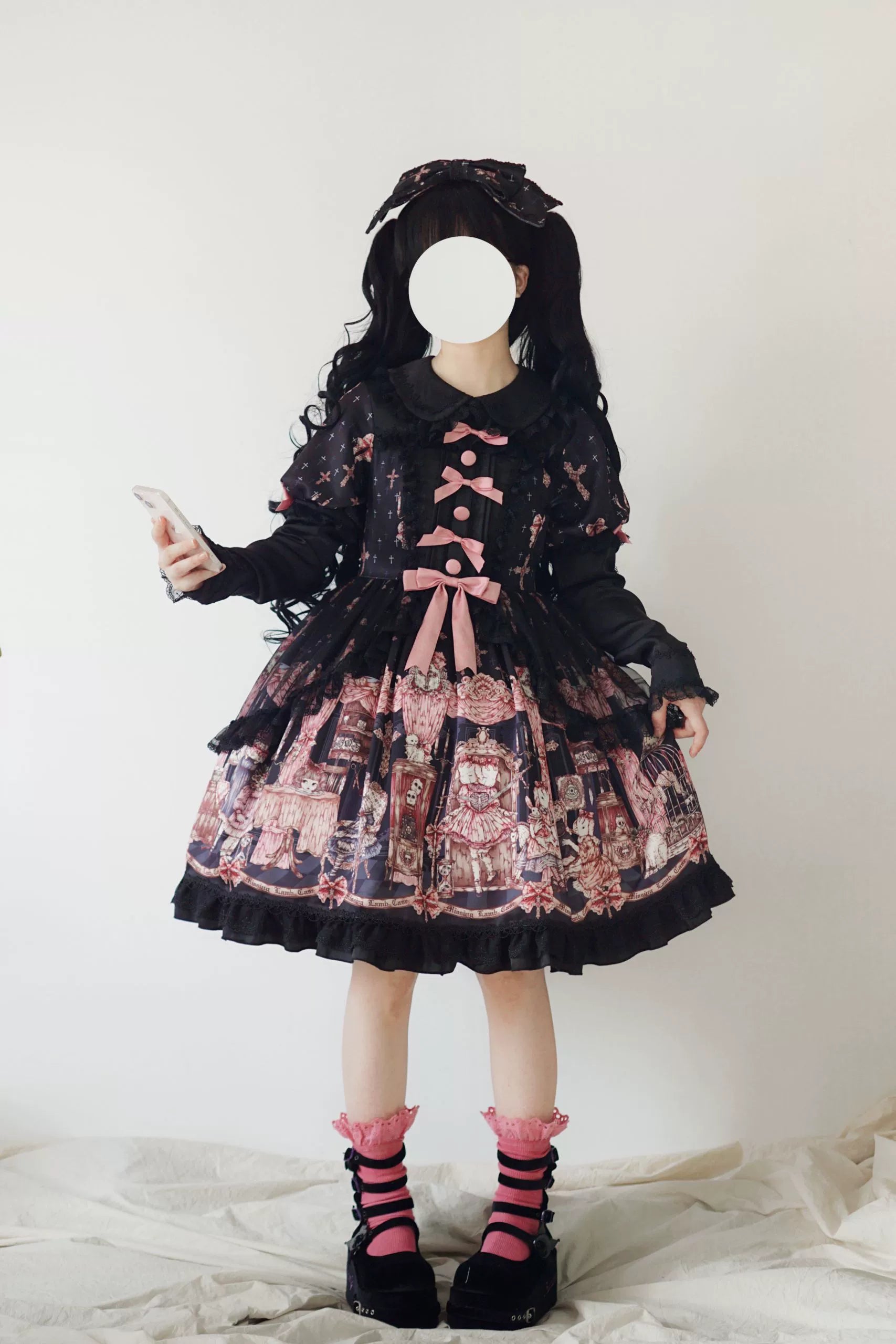 Uncle's Workshop - Missing Lamb Case - Gothic Lolita Dress Set with Sheep Prints
