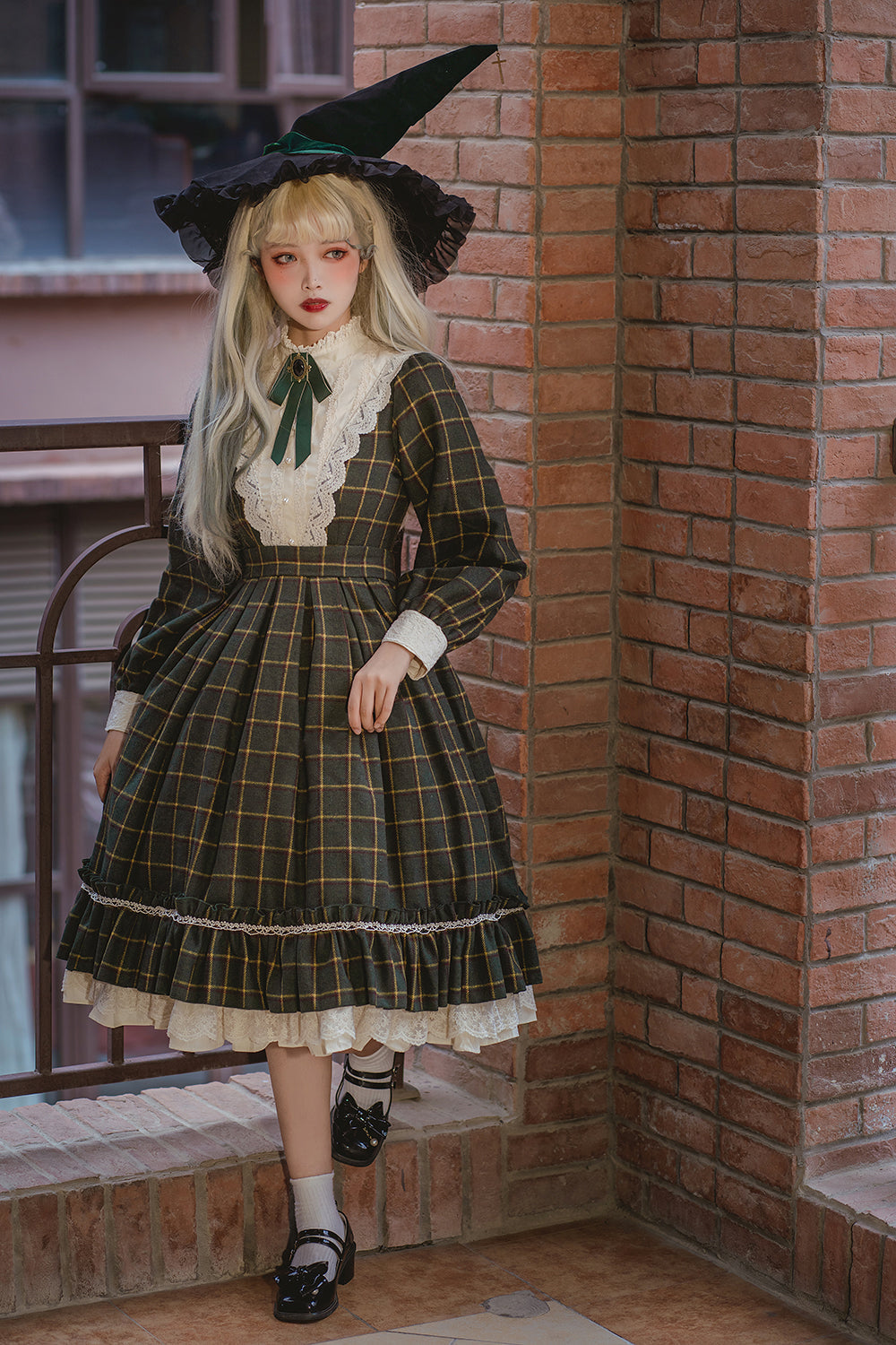 Miss Point - Rose Silhouette 3.0 - Plaid Vintage Classic Lolita OP
