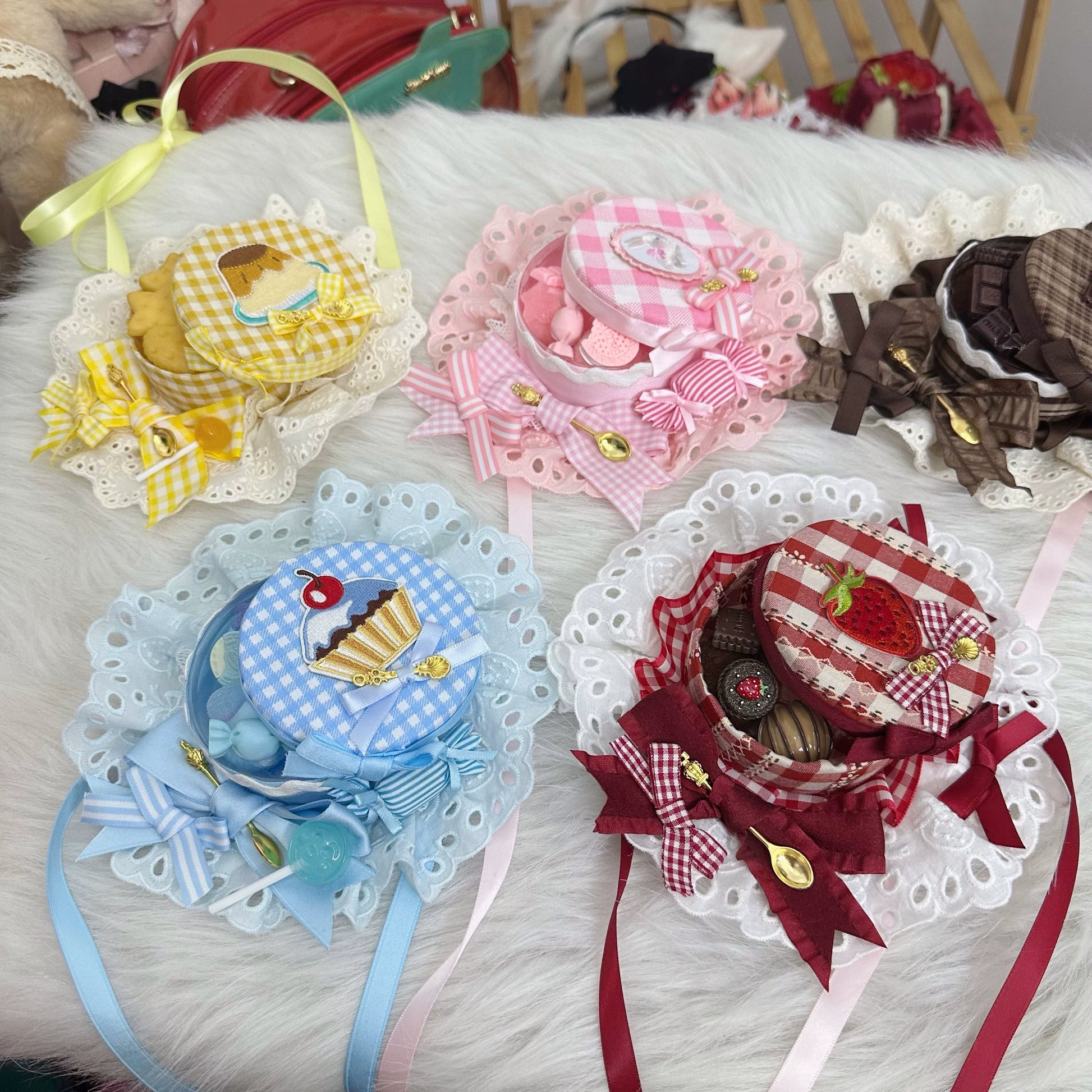 Chestnut Lolita - Sweet Lolita Candy Box Hat Handmade Lolita Top Hat