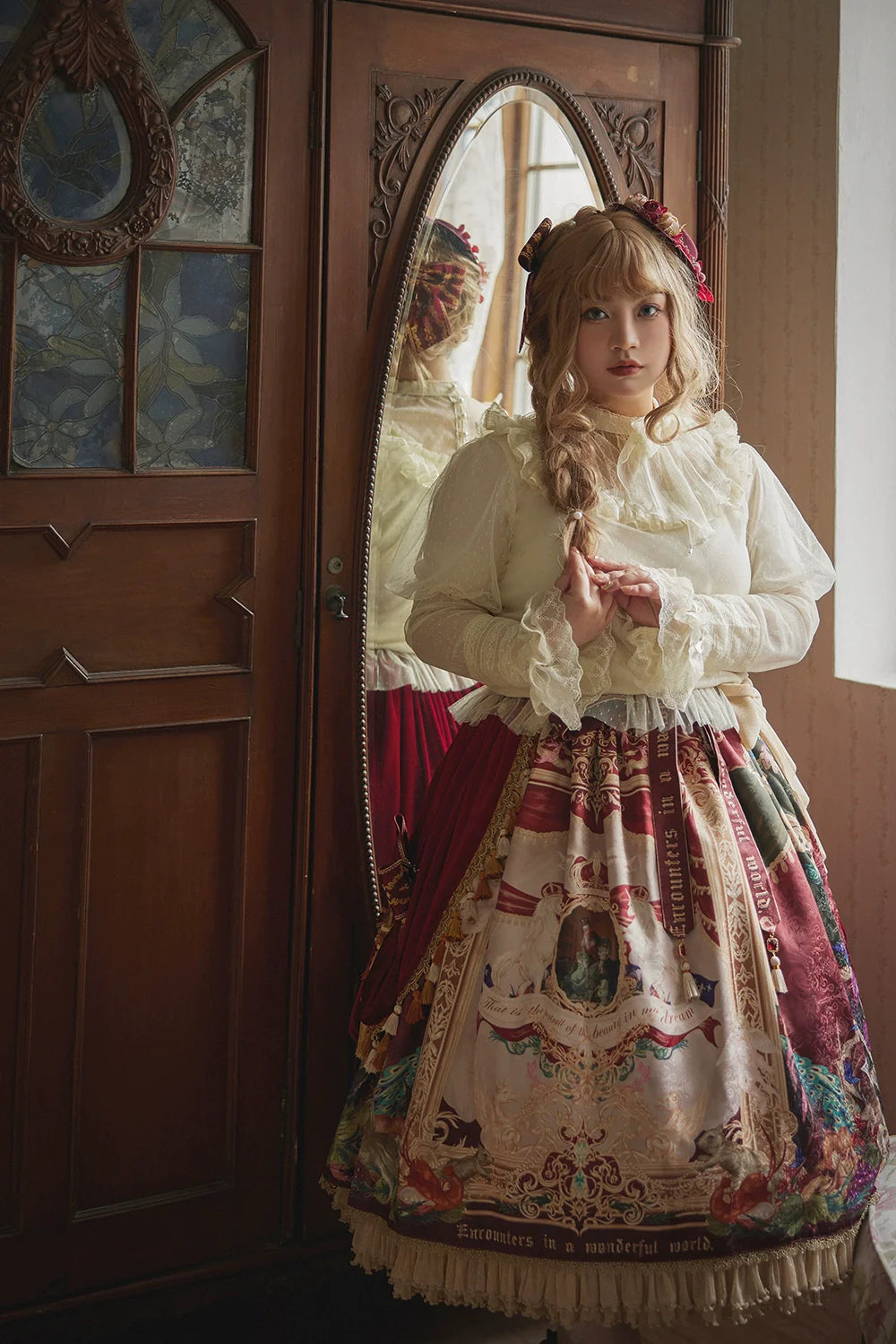 Miss Point - Kaleidoscope - Classical Lolita Shirt Dot Gauze Detachable Puff Sleeve Blouse Customized