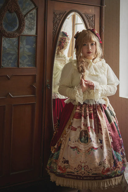 Miss Point - Kaleidoscope - Classical Lolita Shirt Dot Gauze Detachable Puff Sleeve Blouse Customized