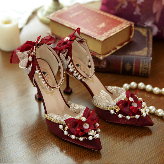 One Night - Pointy Toe Wedding Bride Lolita Heels