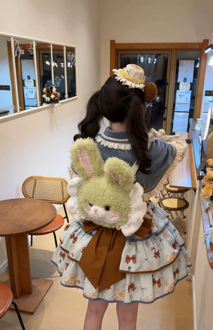 Cheese Mee Mee - Seaside Tea Party - Sweet Lolita Dress Cute Print JSK and Cape