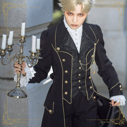 Immortal Thorn - Forever Rose - Ouji Lolita Coat Prince Handsome Wind Coat