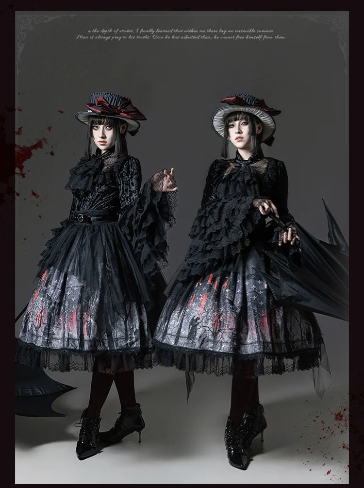 TALEBRINGER - The Sanguivorous Clan 2.0 - Gothic Lolita Coat, Blouse & SK