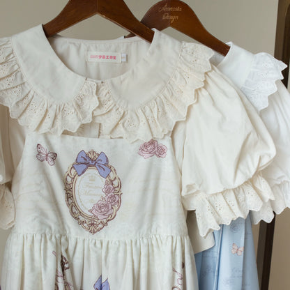 MIST - Cotton Kawaii Lolita Blouse, Short Sleeve