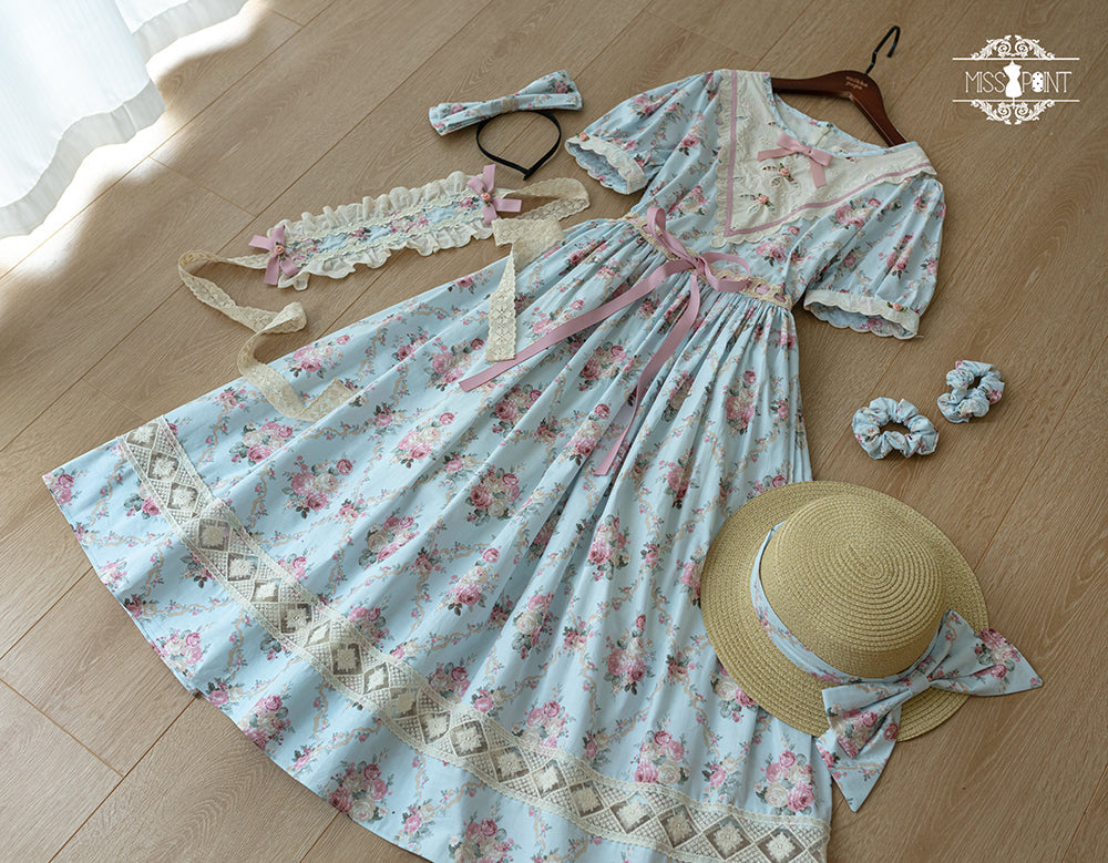 Miss Point - Happy Summer Elegant Lolita Floral OP Dress