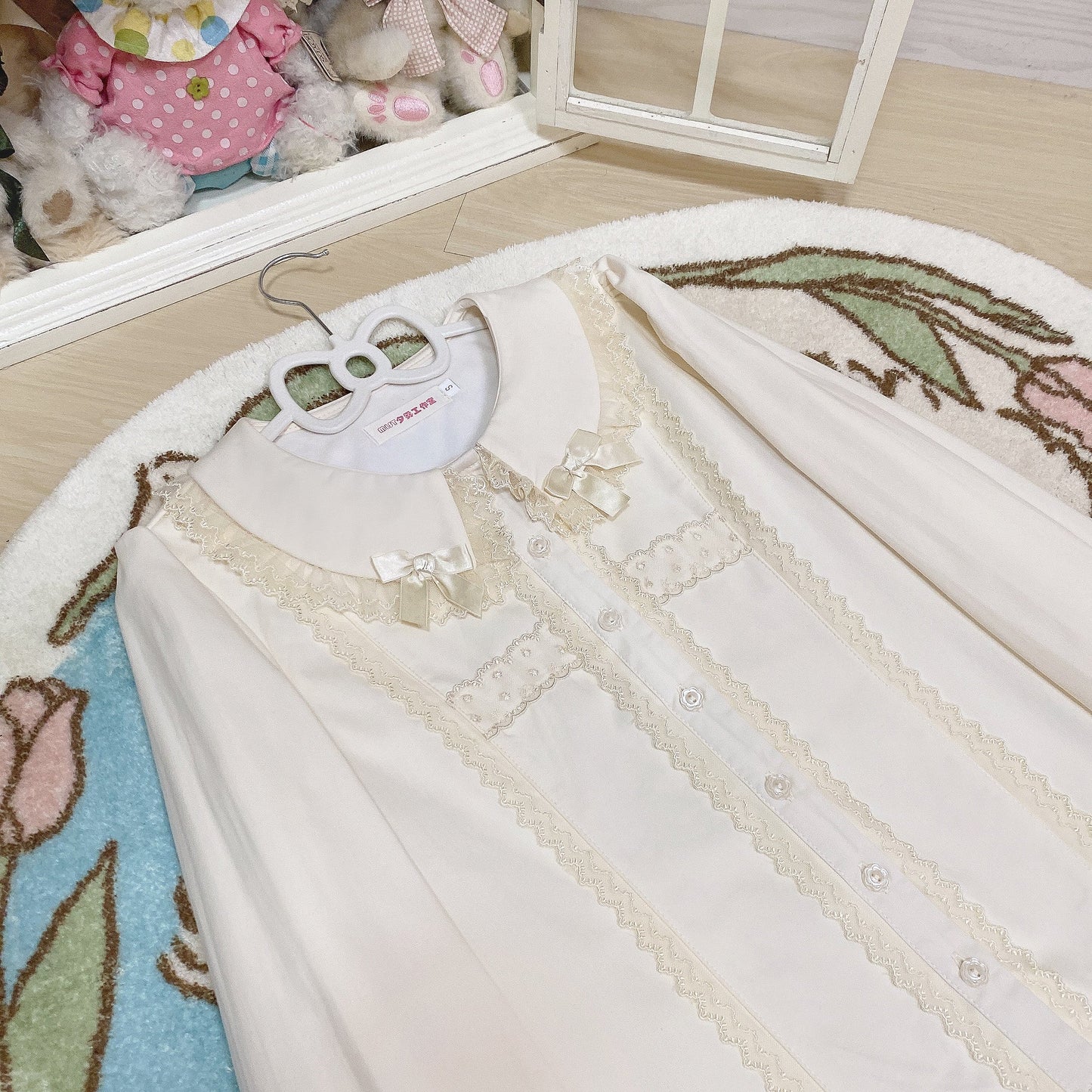 MIST - Grace Deer - Sweet Lolita Blouse with Peter Pan Collar and Long Sleeves