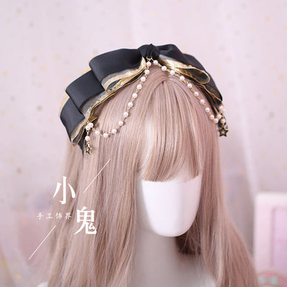 Xiaogui - Gothic Accessories Lolita Bow KC Hairclip