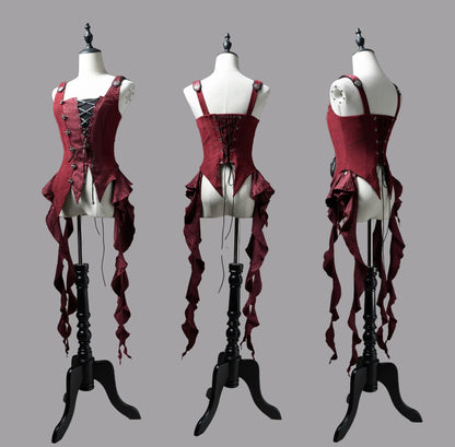 Wuyuzhe - Dragoon Knight 3.0 Version - Western Fantasy Style Lolita Irregular Skirt Set Lolita Vest