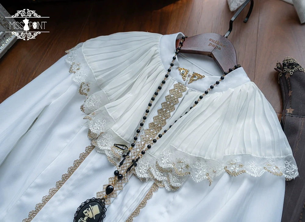 Miss Point - Demon Hunting Notes - Elegant Lolita Blouse Ruffled Collar