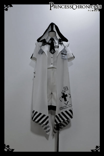 Princess Chronicles - Dry sea and Ashlar - Handsome Futuristic Style White Short Set