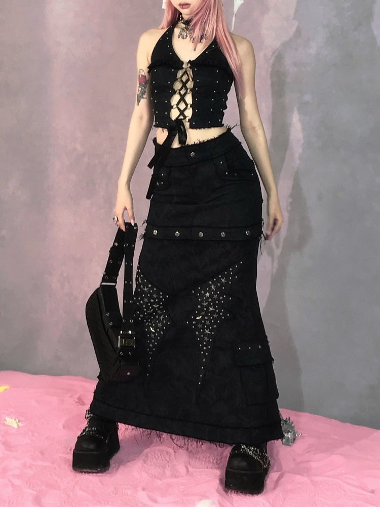 Slim-fit halter neck camisole【s0000002818】