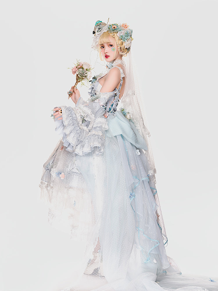 Youpairui - Sylph - Classic Lolita Tea Party Green Jumper Dress