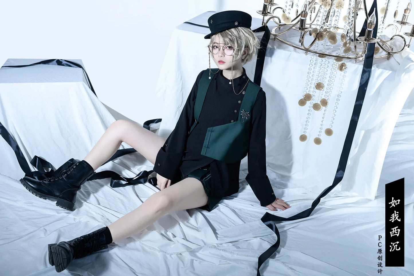 Princess Chronicles - Ruwoxichen - Retro Ouji Lolita Prince Style Black Blouse