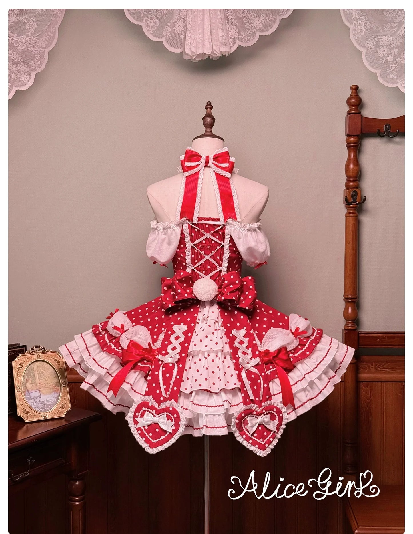 Alice Girl - Old School Polka Dots - Halter Neck Sweet Lolita OP Dress