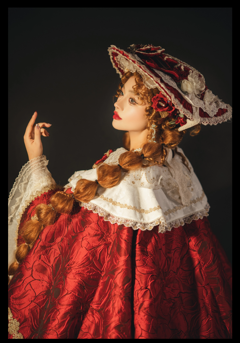 Guaji - Isabella - Wedding Lolita OP Bridal Dress with Tiered Petticoat and Trailing