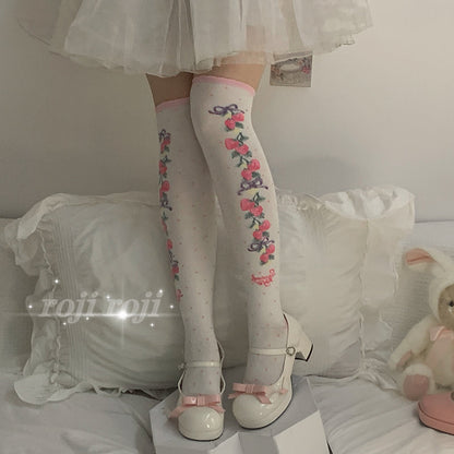 Roji Roji - Autumn Sweet Lolita Cotton Thigh-high Socks