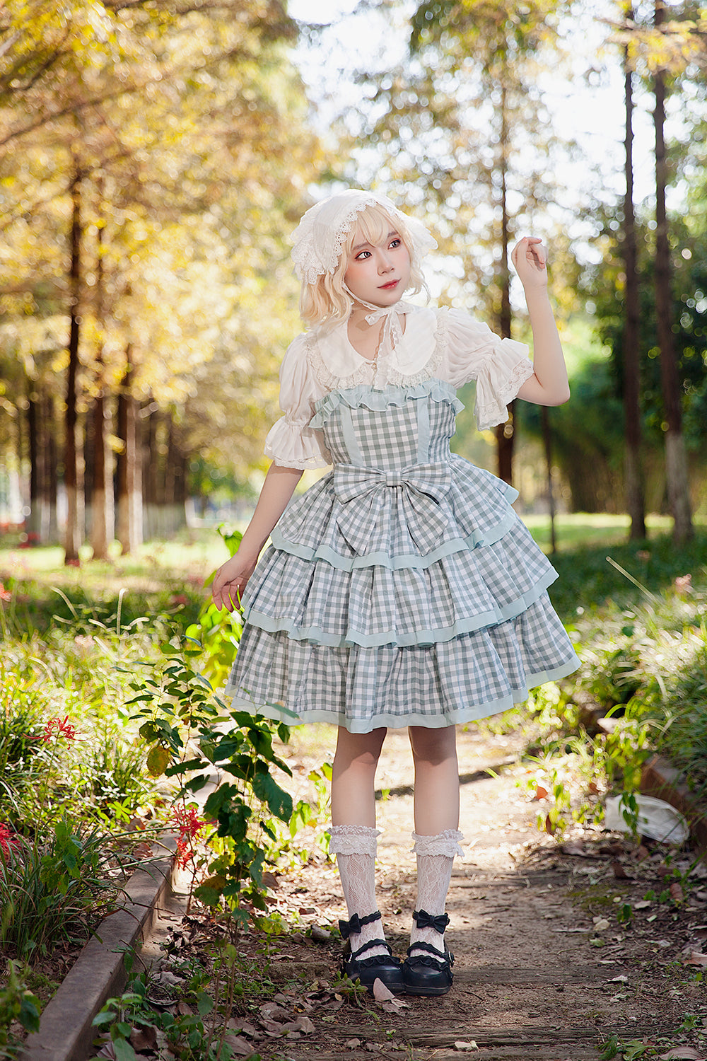 Infanta - Cloth Cat - Kawaii Lolita JSK Multi-Color Tiered Ruffles Dress