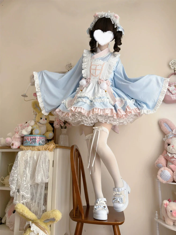 Hanguliang - Sweet Meow Nurse - Maid Lolita Skirt Set Kawaii Lolita Dress