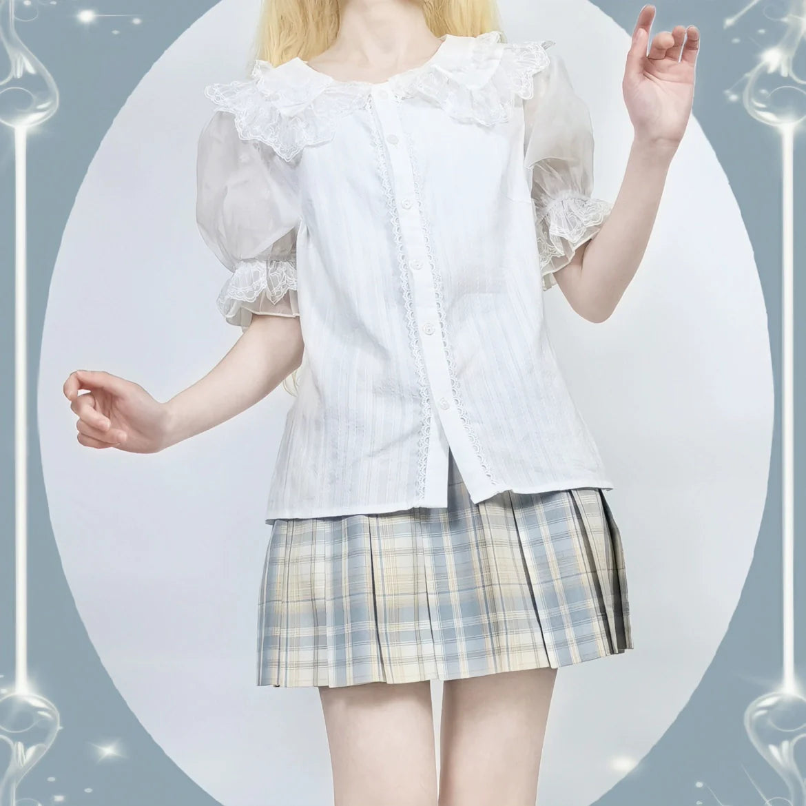 DMFS - Sweet Lolita Shirt Cotton Lolita Blouse Doll Collar