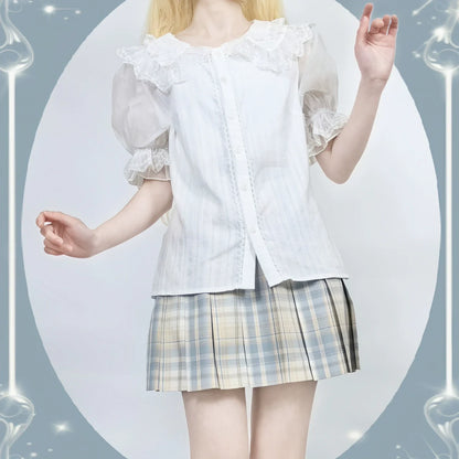 DMFS - Sweet Lolita Shirt Cotton Lolita Blouse Doll Collar