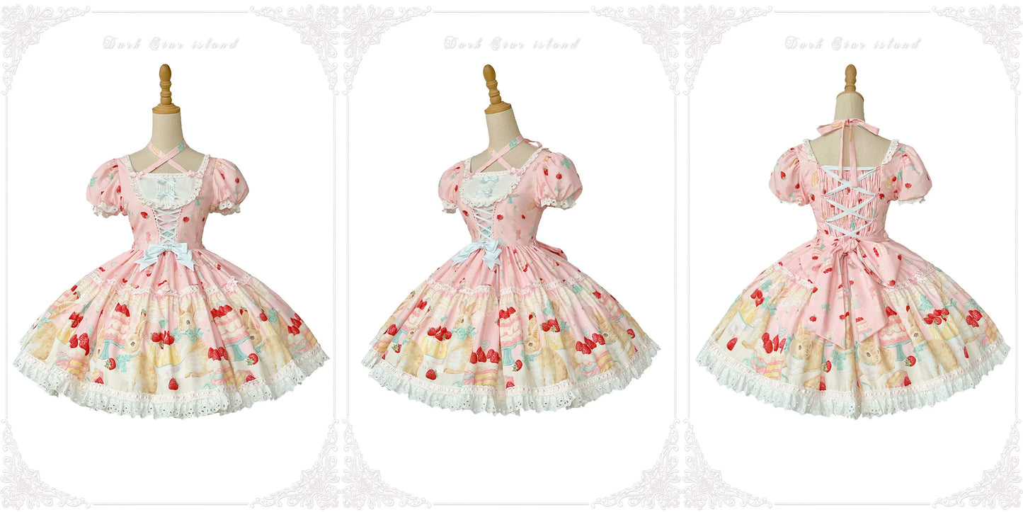 Dark Star Island - Honey Bunny Cake - Sweet Lolita JSK/OP/Strap SK/Shirt