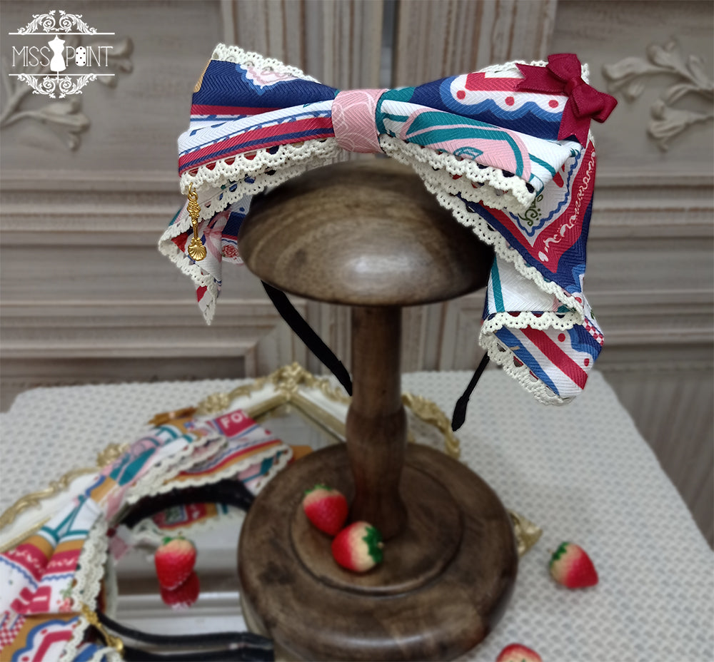 Miss Point - Berry Rose Lolita Accessories Collection KC Beret Necklace