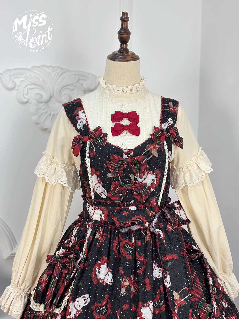 Miss Point - Forest Berry Bunny - Sweet Lolita JSK Elegant Bunny Print Dress