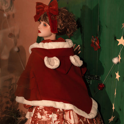 Your Princess - Bear Gift - Kawaii Lolita Christmas Dress and Cape