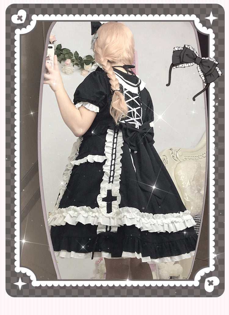 Niu Niu - Plus Size Lolita Nurse Summer OP Dress