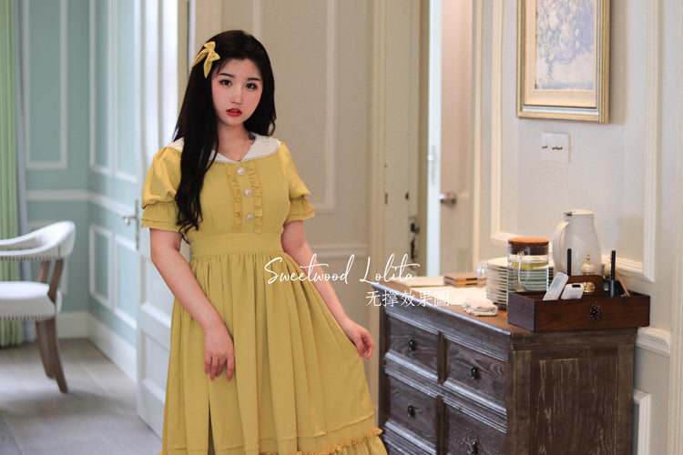Sweet Wood - Plus Size Vintage Lolita OP Dress