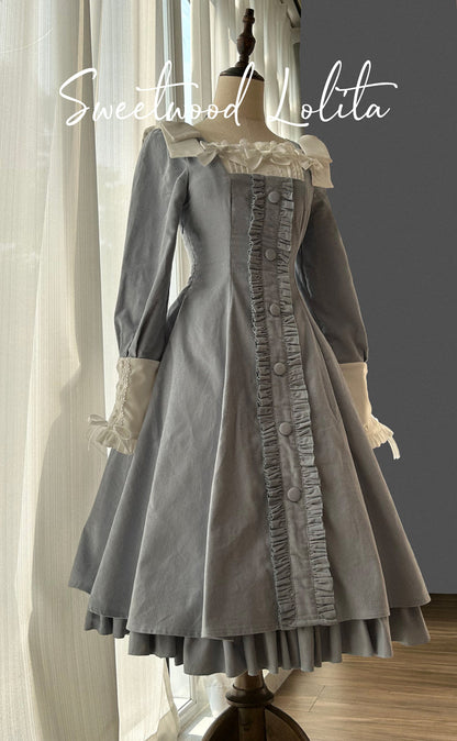 Sweet Wood - Annie's Gift - Elegant Velvet Lolita OP Dress
