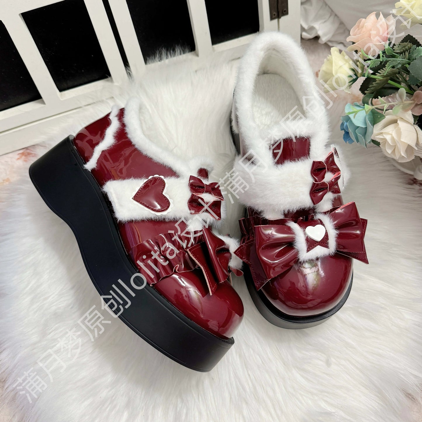 Puyuemeng - Cozy Cake - Winter Warm-lined Sweet Lolita Platform Shoes