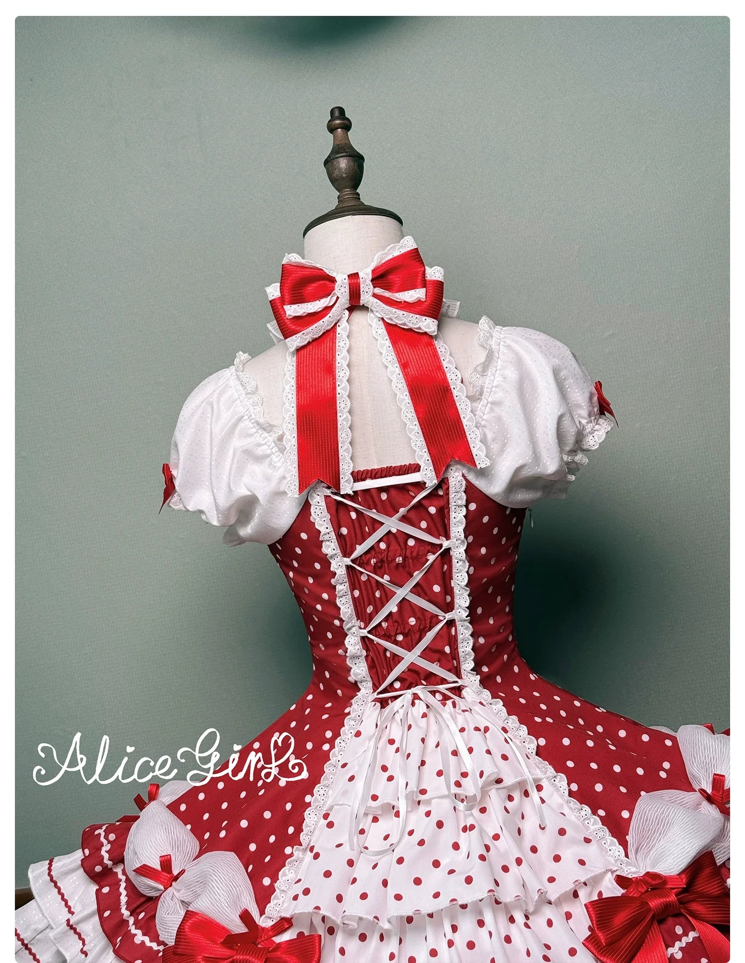 Alice Girl - Old School Polka Dots - Halter Neck Sweet Lolita OP Dress