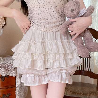 Sugar Girl - Cotton Sweet Lolita Bloomers, Tiered Ruffle