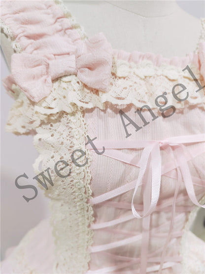 Sweet Angel - Balletcore Sweet Lolita Pink Dress Set