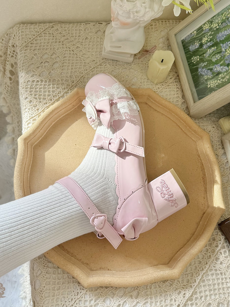 Aimee - Sakura - Sweet Lolita Heels Cute Mid-heel Mary Jane Shoes