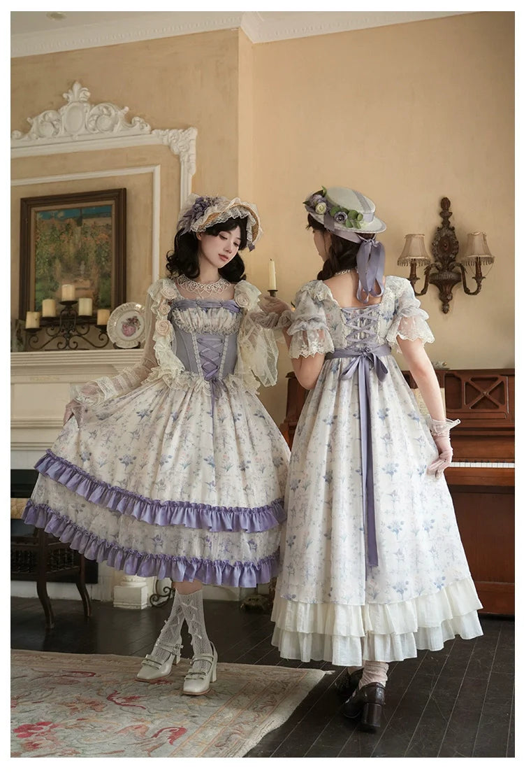 With PUJI - Iris Secret - Twins Lolita Summer Dress, Empire OP, Bodice JSK