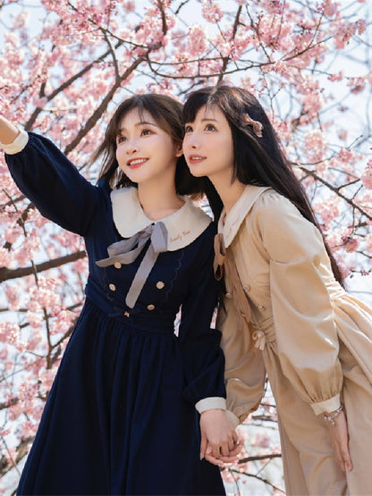 EESSILY - The Spring of Champs Elysees - Elegant Lolita Floral Embroidered OP