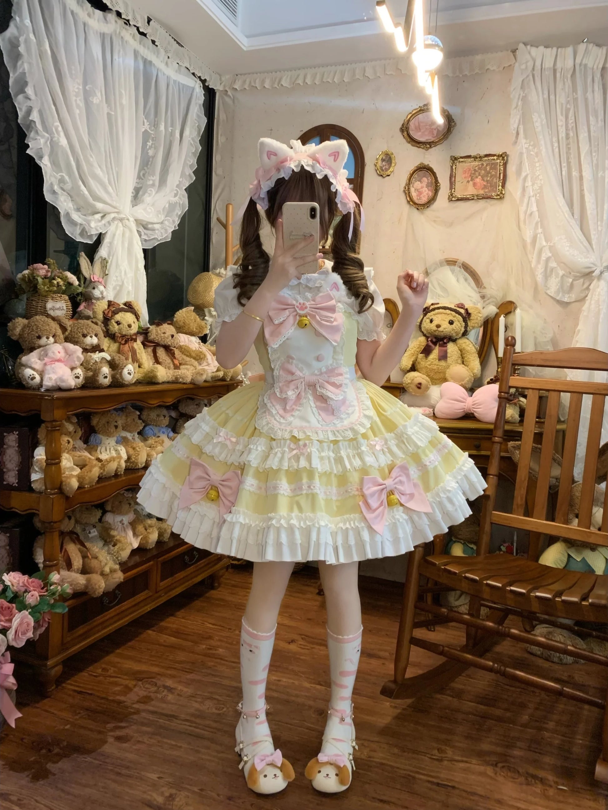 Sugar Girl - MeowRin SweetMaid - Sweet Lolita JSK, Adjustable Straps