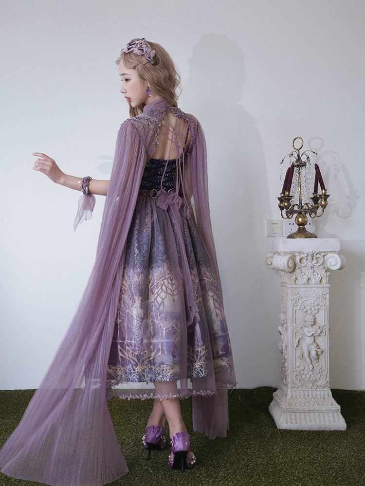 FunCcino - Dense Forest Corridor - Elegant Lolita Blouse and Cape