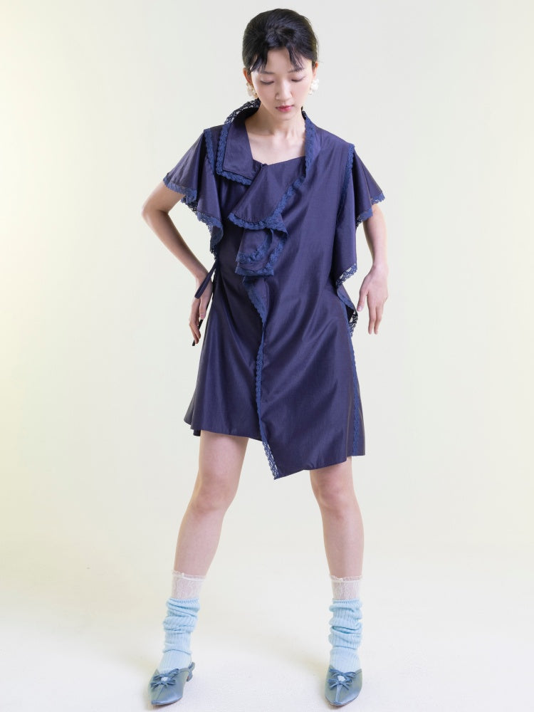 Ruffles Asymmetry Dress【s0000001892】