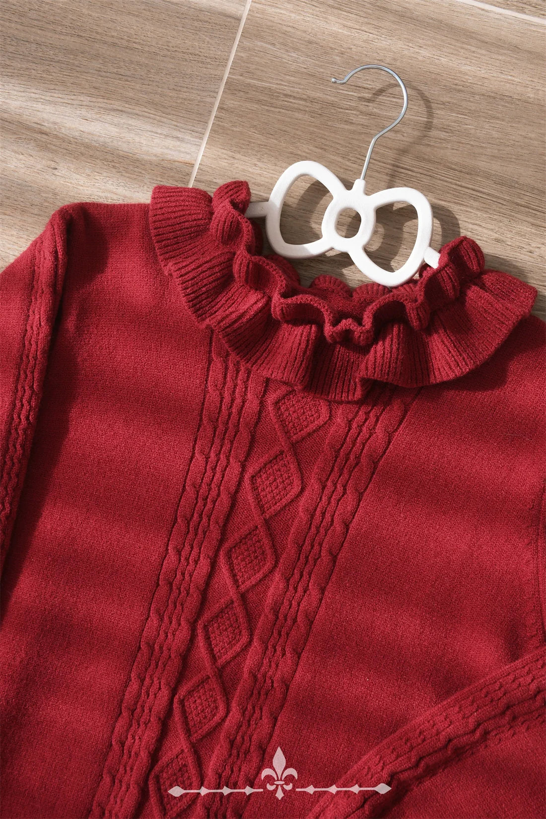 EESSILY - Green Fairy Tale - Classic Lolita Sweater Round Collar Winter Lolita Innerwear