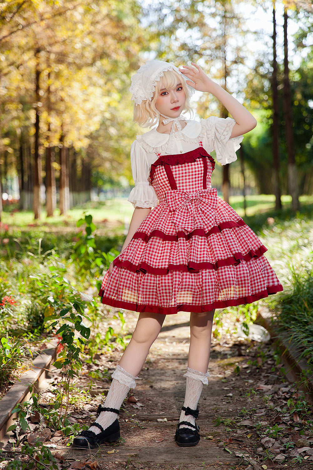 Infanta - Cloth Cat - Kawaii Lolita JSK Multi-Color Tiered Ruffles Dress