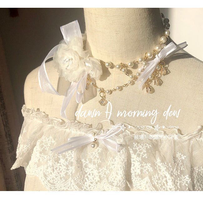 Dawn and Morning - Flower Wedding Lolita Accessories Headdress Set
