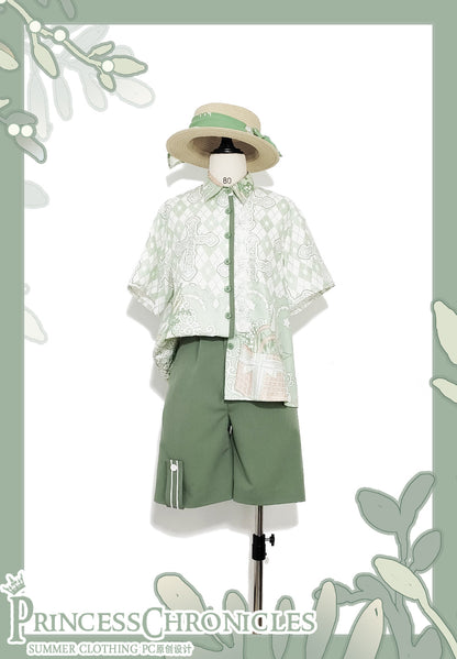 Princess Chronicles - Limited Flowering Time - Ouji Lolita Green Prince Shorts