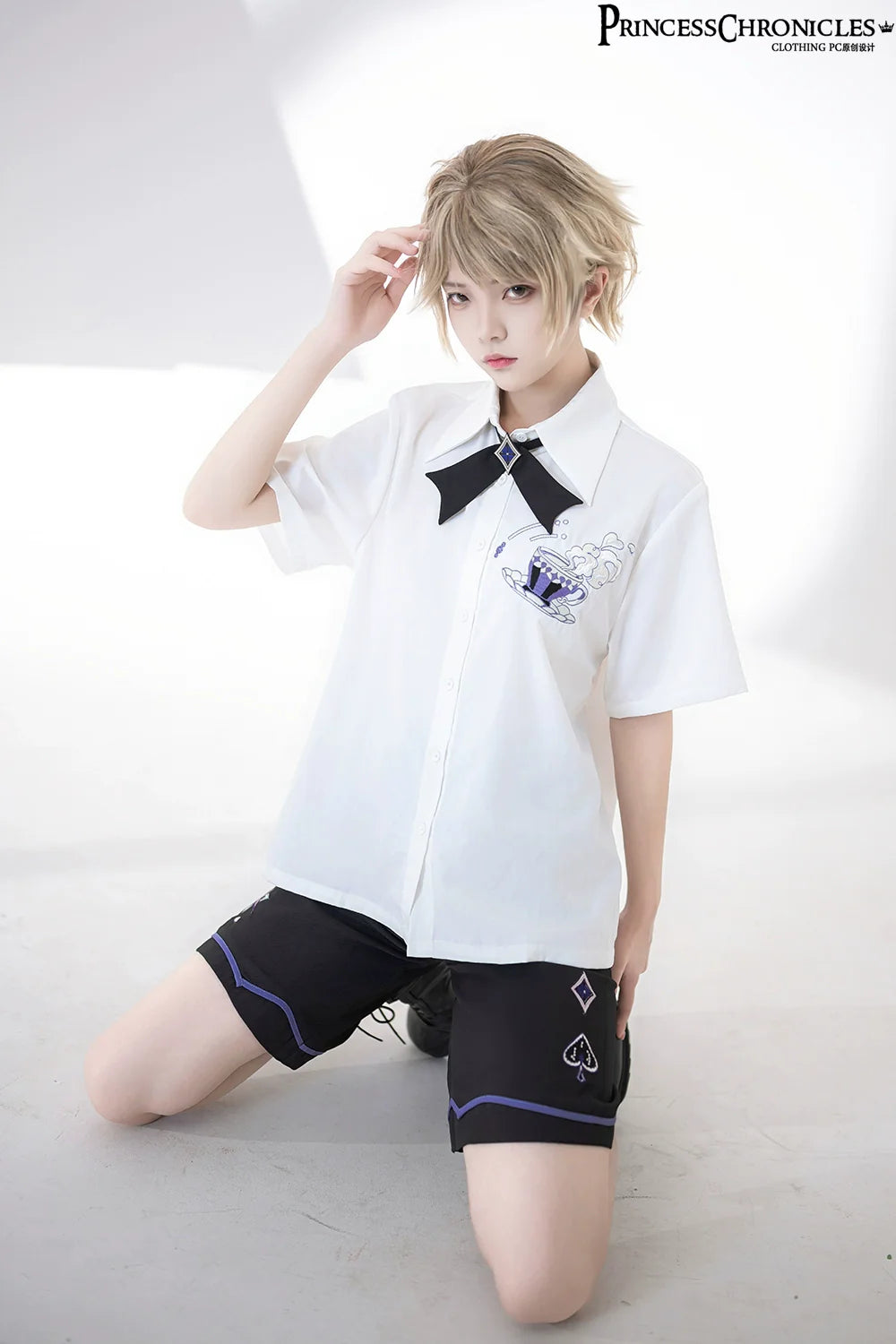 Princess Chronicles - Summer Loose Embroidered Short Sleeve White Shirt