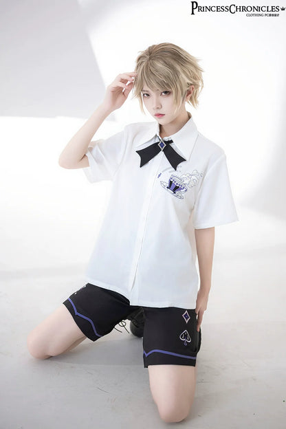 Princess Chronicles - Summer Loose Embroidered Short Sleeve White Shirt